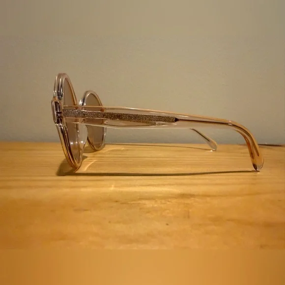 CELINE CL400511 Round Sunglasses MSRP $430 Pink Translucent 400511 - Picture 5 of 13